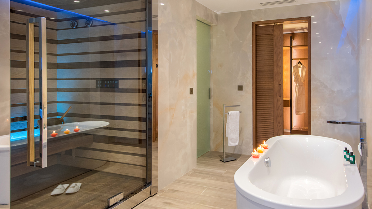 Presidential 3 Bedroom Villa - two floors -Sea View with private heated pool SweetSpa and gym